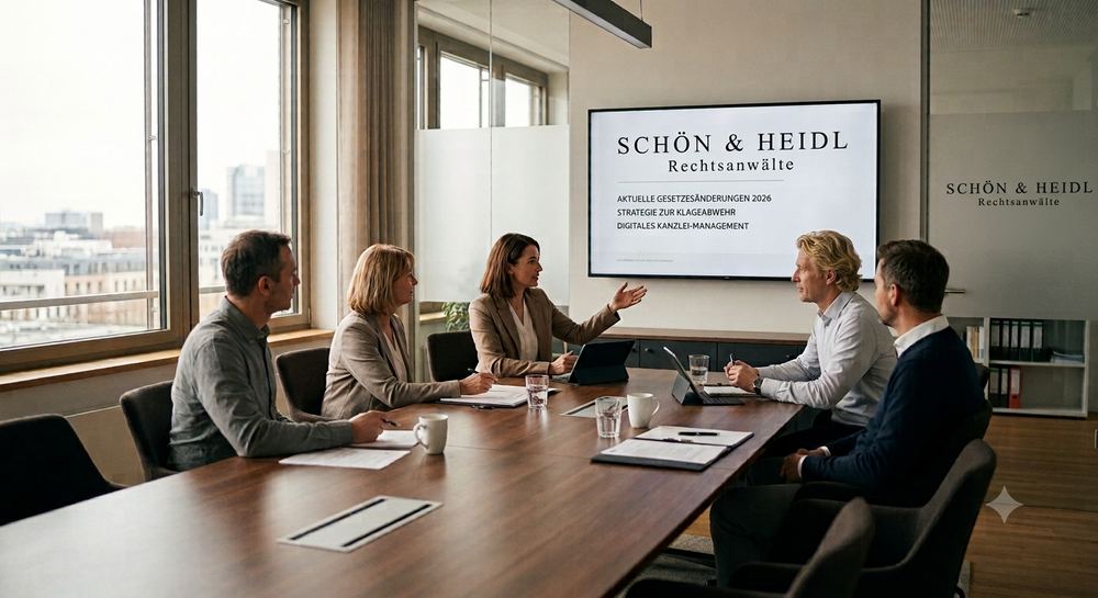 Besprechung in der Kanzlei Schön & Heidl